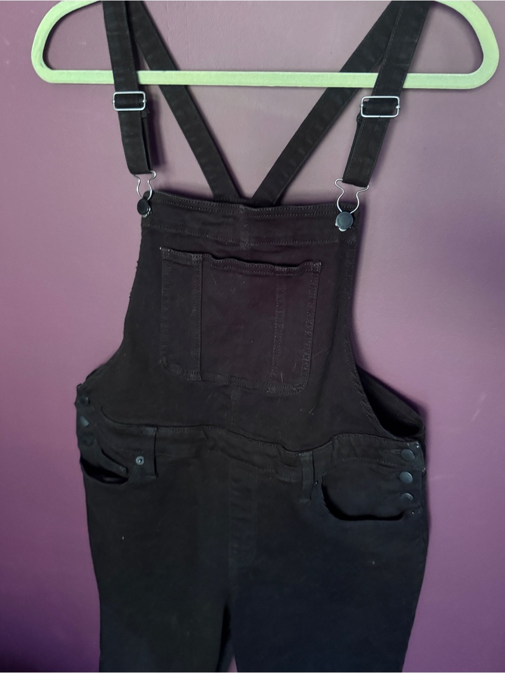 Universal Thread Black Denim Bib Jumpsuit Overalls